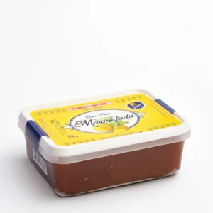 Marmelada Extra da Fábrica Santo António, embalagem de plástico transparente 450g, rótulo amarelo