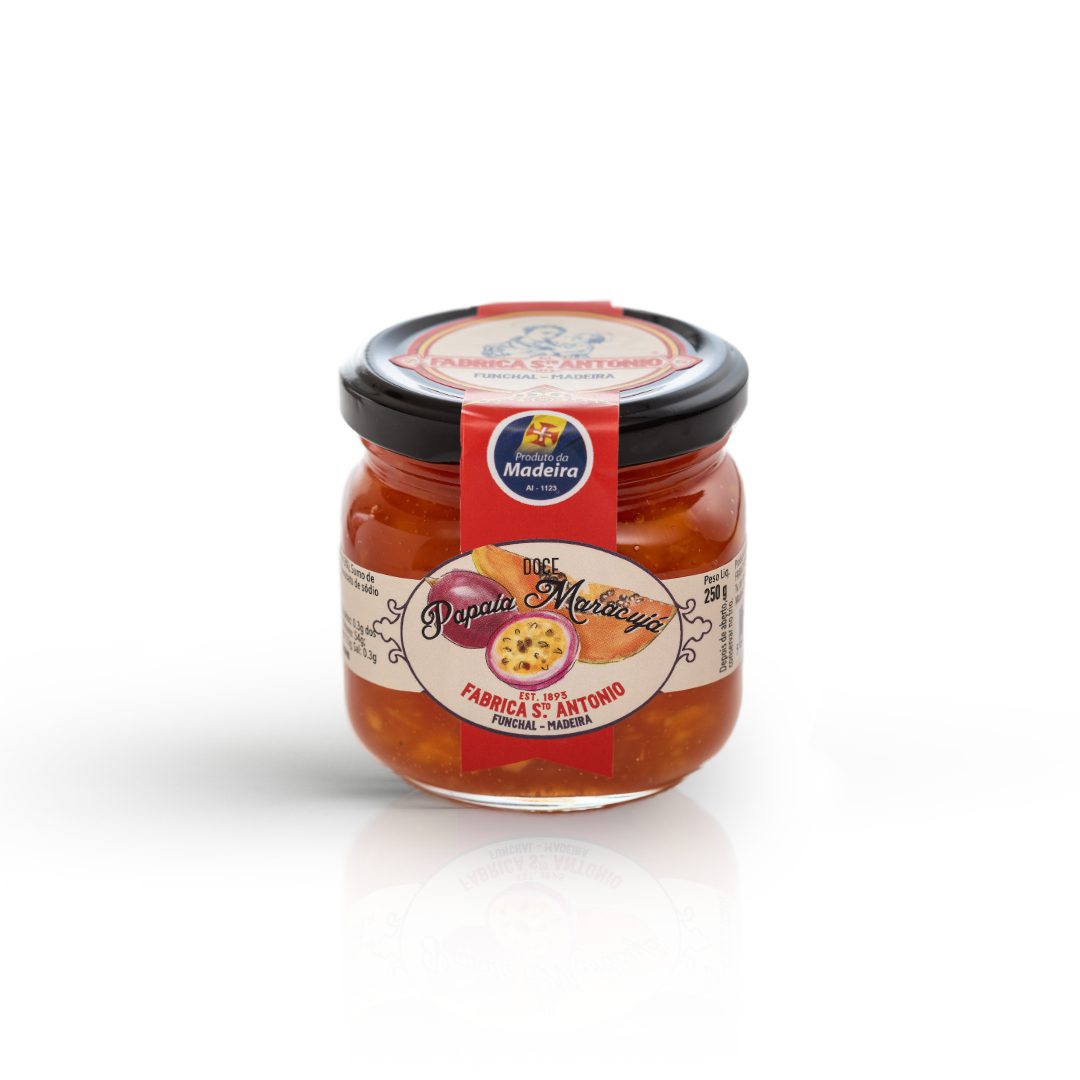 Papaya and Passion Fruit Jam 250g Fábrica Santo António Manufatura